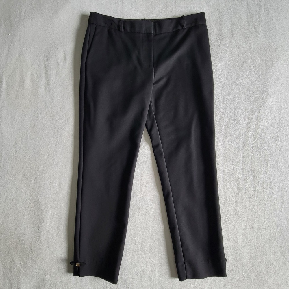 Kate Spade Black Dress Pants Women 4 Preppy Professional Cropped Trousers Office